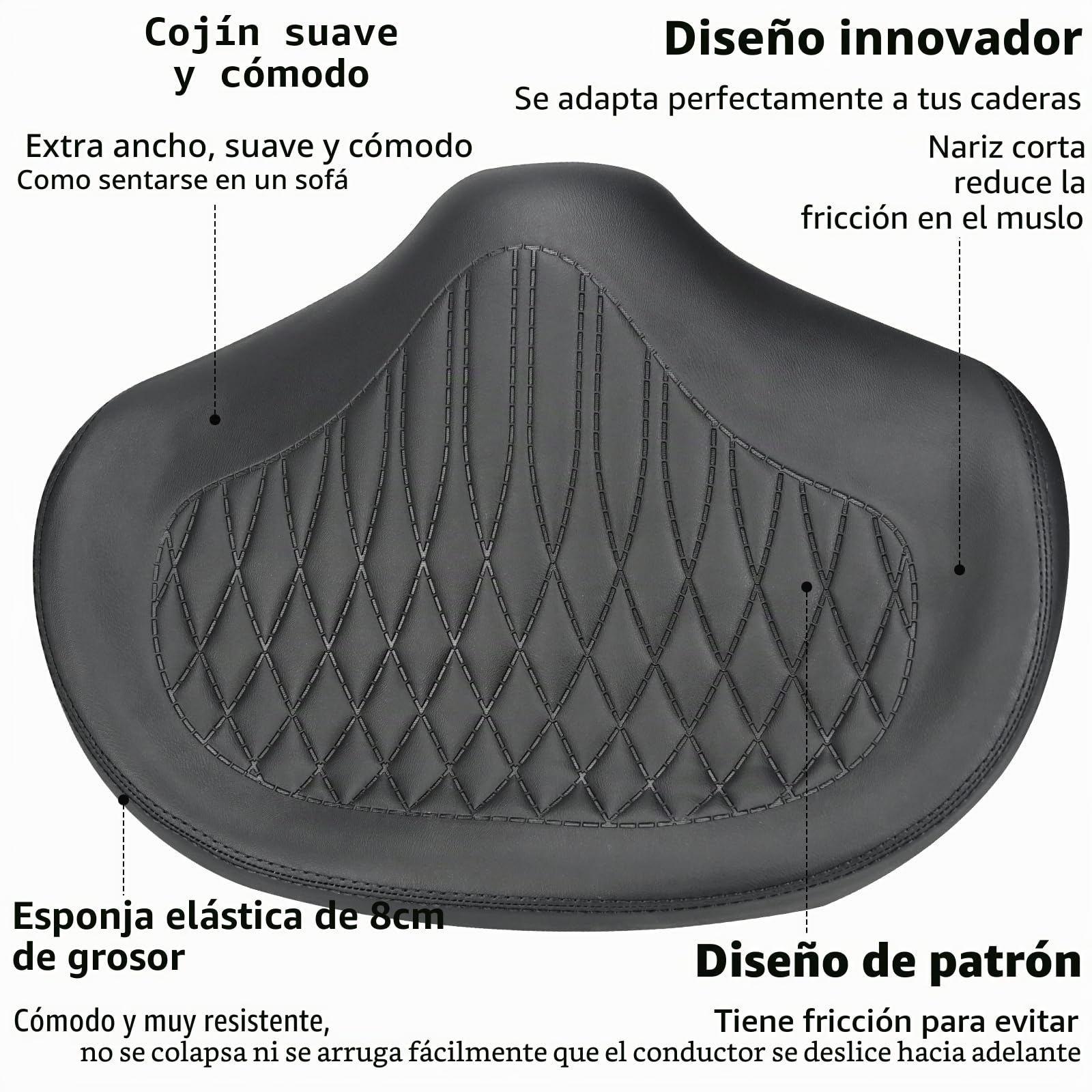KOOOGEAR Sillín de bicicleta de gran tamaño para hombre y mujer, cómodo, extraancho, transpirable, ergonómico, universal, repuesto para bicicleta de ciudad, bicicleta eléctrica, bicicleta estática