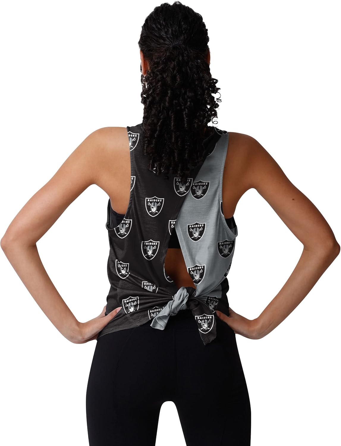 FOCO NFL Womens NFL Team Logo Wordmark Mini Print Tie-Breaker Tank Top Shirt