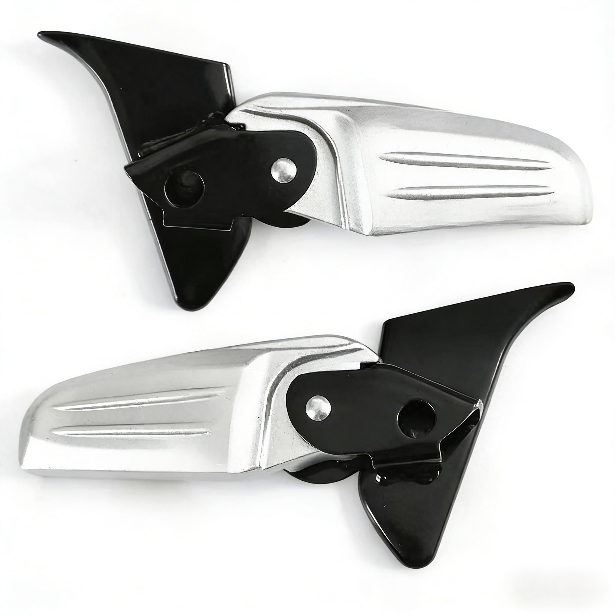 Pedane pieghevoli per moto Piaggio per Vespa Primavera, per Sprint, LX, LXV 125 150 | pedali pieghevoli in alluminio per moto accessori (argento)