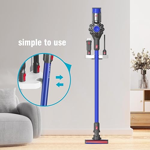 Miniatura 3 de Soporte de montaje en pared al vacío, soporte universal adecuado para el diámetro de mano es de 1.25-1.52 pulgadas aspiradora y para V6 V7 V8