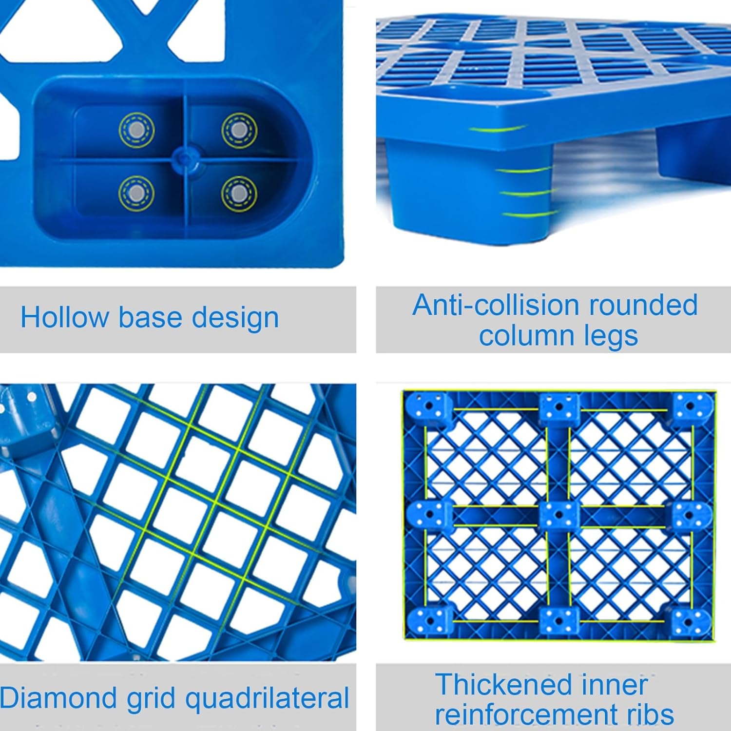 Spliceable Outdoor Breathable Grid Platform, Plastic Pallets, Lightweight Pallet, Interlocking Storage Pad with Breathable Grids(35x50x12cm)