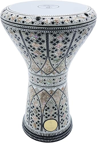 Miniatura 33 de ¡Nuevo! Gawharet El Fan Classic - Percusión de tambor Darbuka de nácar de 17 pulgadas (MIzar)