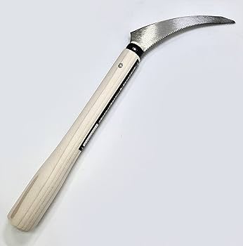 Amazon | 九頭龍川 先細型草取鋸鎌 疾風 手作 刃長120mm×210mm
