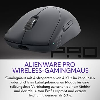 Alienware Pro Wireless-Gamingmaus - Dark Side of The Moon