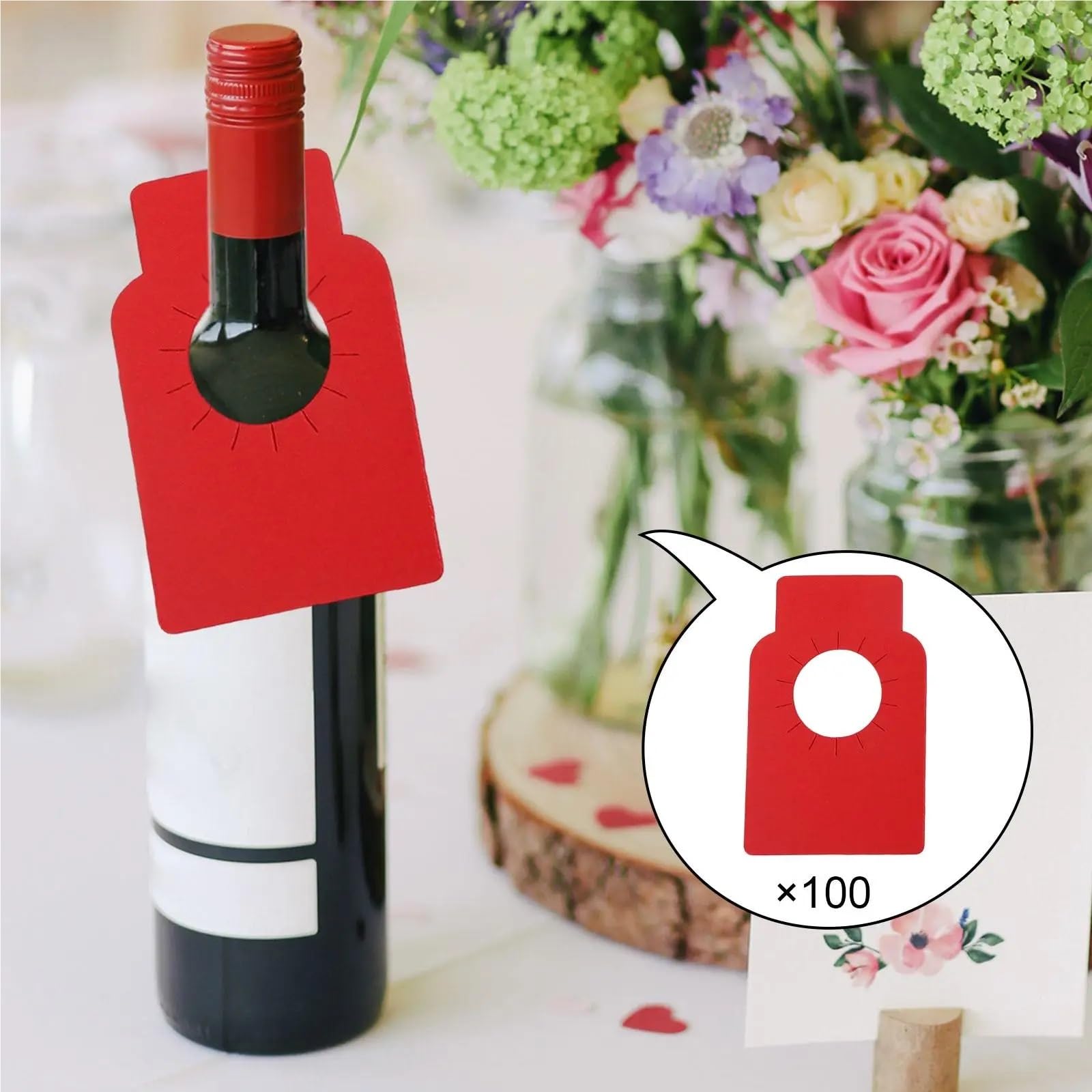 Lot de 100 étiquettes élégantes pour bouteilles de vin