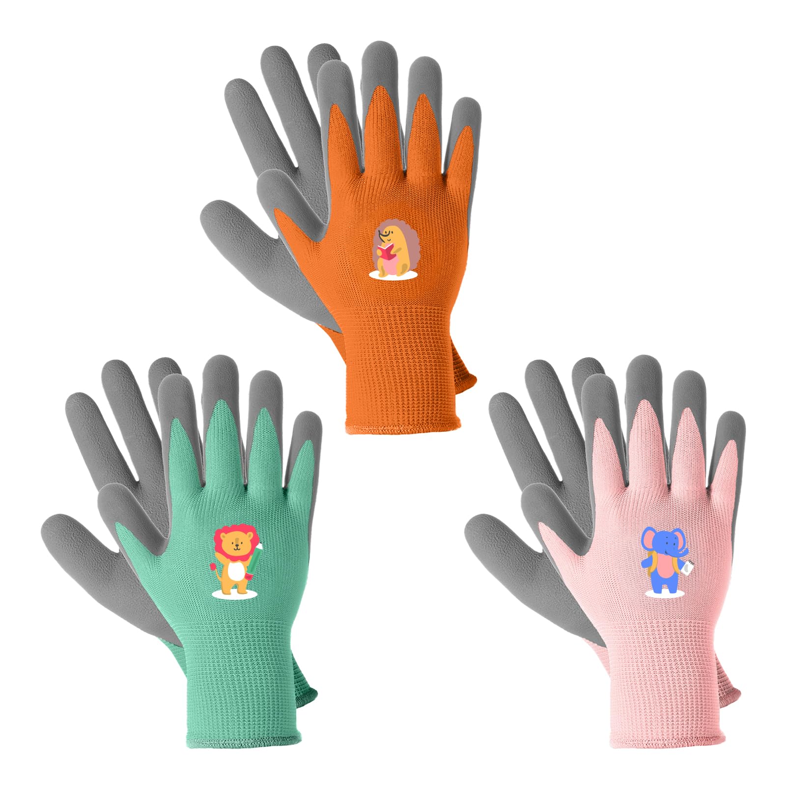 MIG4U Kids Gardening Gloves 3-Pairs