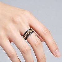 Vista 7 de Anxiety Spinner Ring Set (4 Pcs) - Moon & Star Design Fidget Rings for Women, Stress Relief Rotating Rings in Gold/Rose Gold/Black/Silver, US