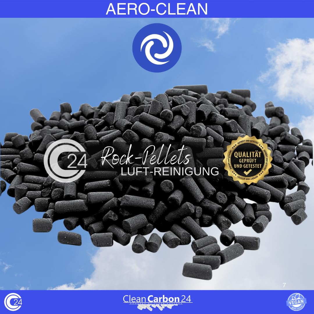 2,5 litri di pellet di carbone attivo Ø4mm, in carbone duro per la purificazione dell'aria [classe di efficienza energetica A]