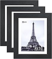 Vista 57 de VCK 8x10 Picture Frames - Black, Wide Border Solid Wood Frame, Display Photo in Horizontal and Vertical, for Home, Office, Gallery, Woodgrain