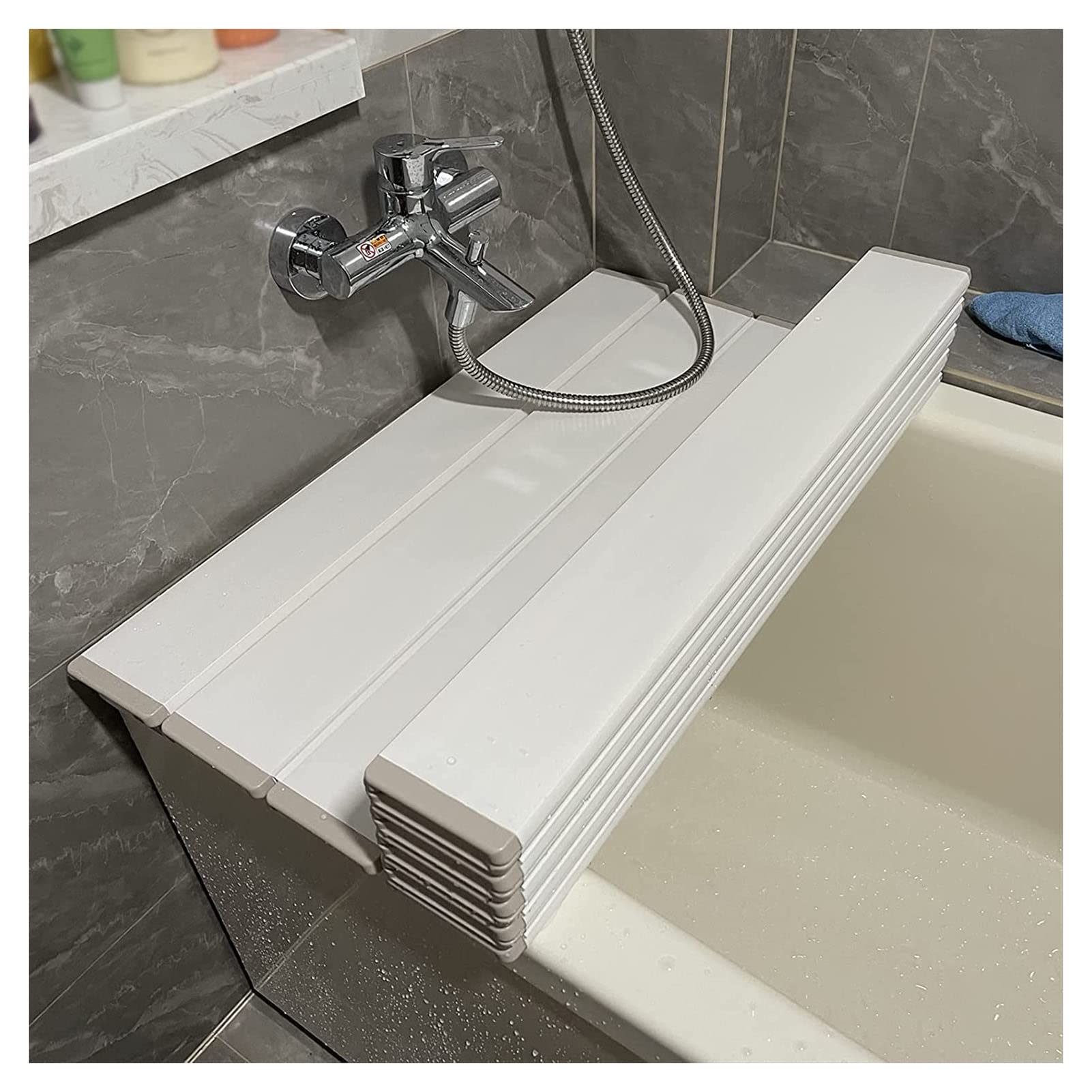 Cubierta de bañera plegable de polietileno con tapa de baño con obturador y aislamiento térmico