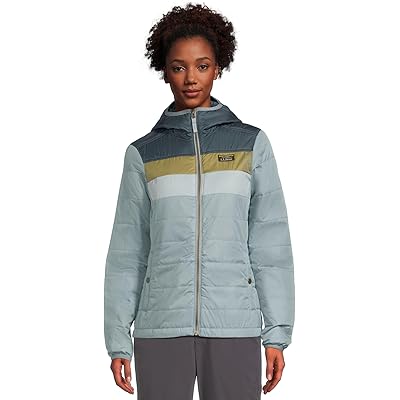 Куртка-пуховик с капюшоном L.L.Bean Mountain Classic Цветной блок темно-синий/стальной синий