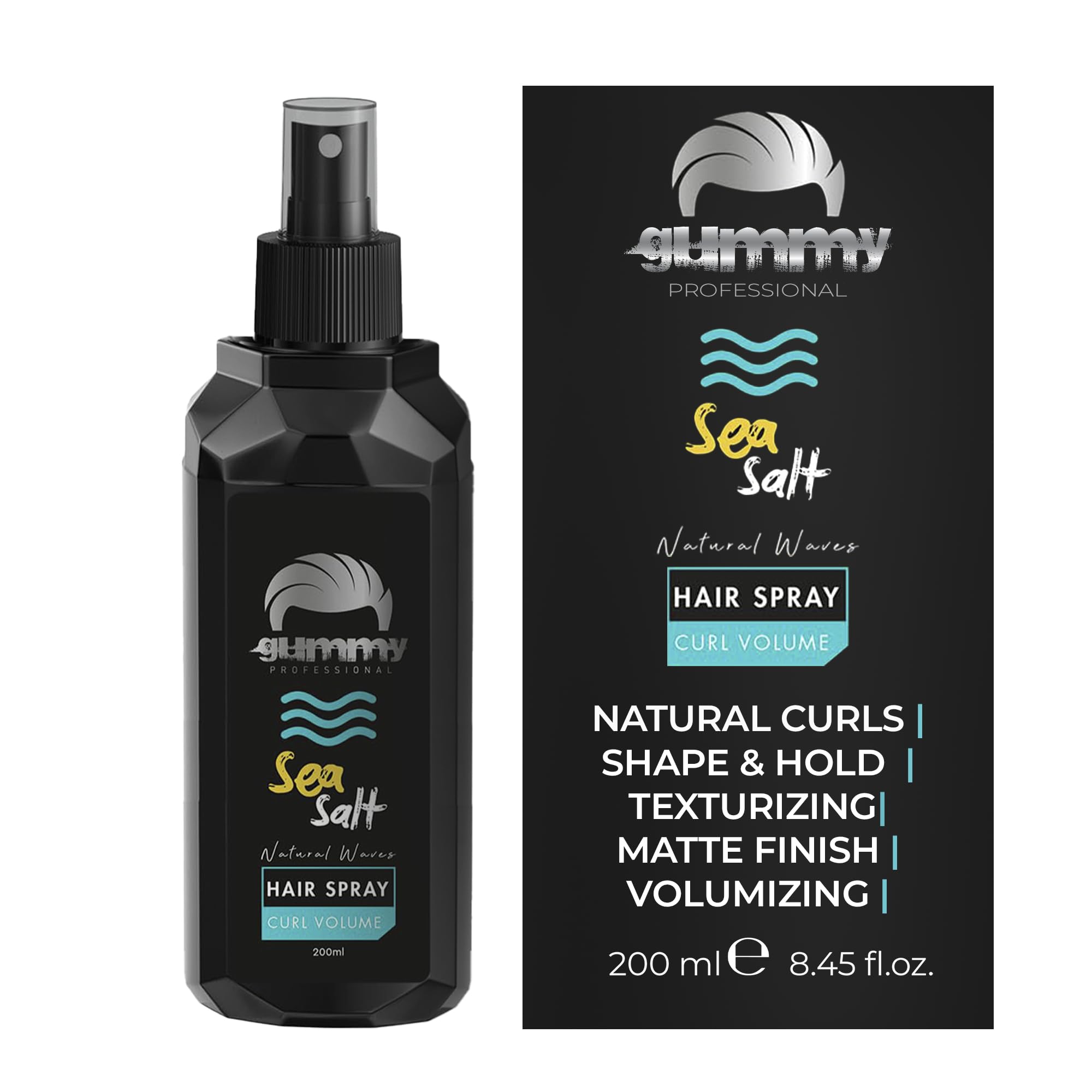 Gummy Professional Curl Sea Salt Hair Spray Texturizing Spray for Natural Waves Added Volume Lift Matte Texture Lightweight