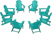 Vista 169 de WestinTrends Malibu - Juego de 2 sillas Adirondack plegables de polietileno para exteriores, color lima