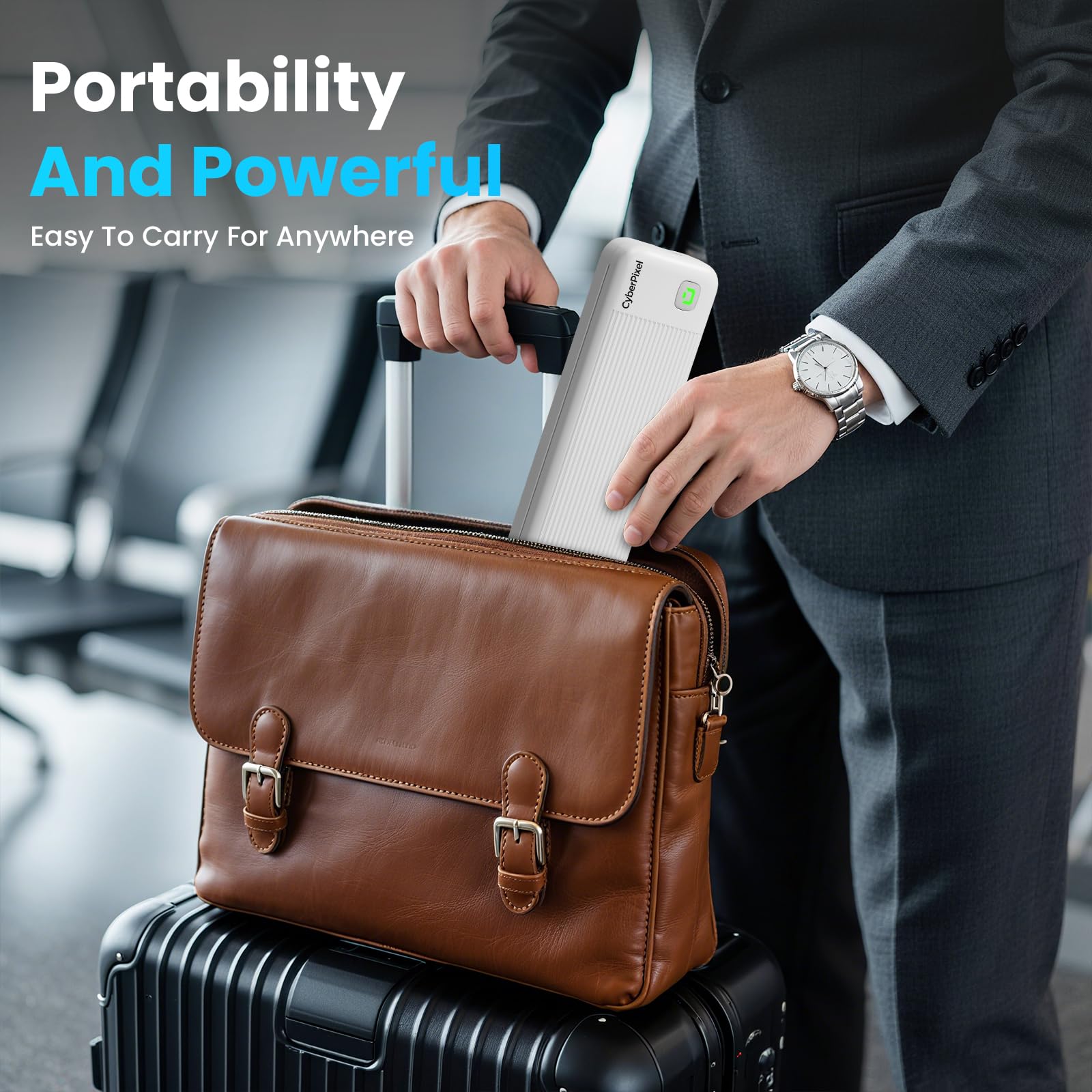 Impresora Termica Portatil A4, Impresora Portátil Inalámbrica Compatible con IOS/Android y Mac/Windows,Impresora Bluetooth & impresora Móvil Sin Tinta para Uso en Oficina,Hogar y Movimiento