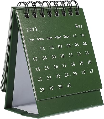NUOBESTY Mini calendario de escritorio 2022-2023, mini calendario de escritorio abatible de julio de 2022 a 2023, mini calendario mensual de