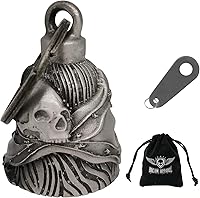 Vista 29 de Dream Apparel Campanas de motocicleta para motociclistas, accesorios de campanas pesadas y llavero para la suerte