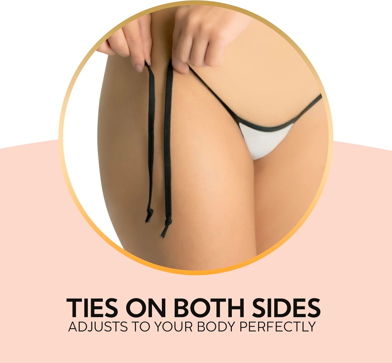 Micro Tie Thong for Women, Adjustable Tie Straps on Both Sides, Ultra Low Rise, Fun and Bold Minimal Panty - Image 4