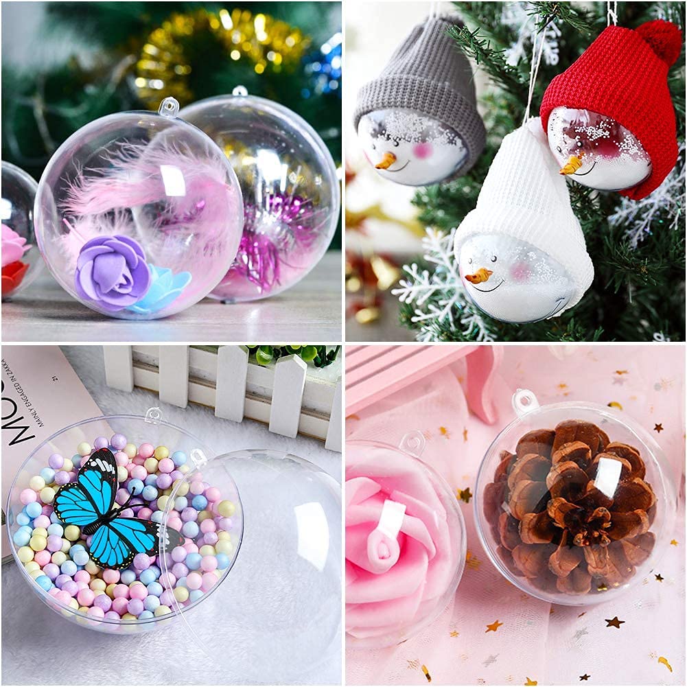 Bola de Gota Hueca para Colgar, para Rellenar Decoraciones navideñas, Adornos de árbol de Navidad para Bodas, 15 Piezas de Adornos Transparentes, Adornos de plástico rellenables