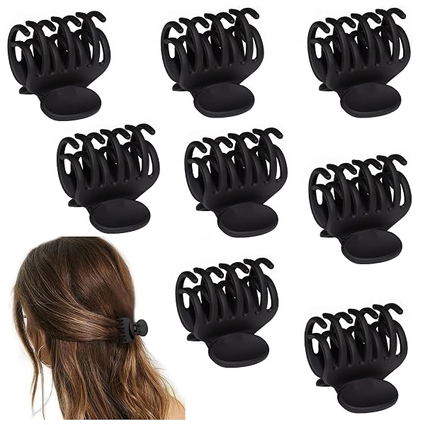 1.6 Matte Small Double Row Teeth Hair Clips for Women - Strong Hold Jaw Clamps for Thin, Fine & Thick Hair