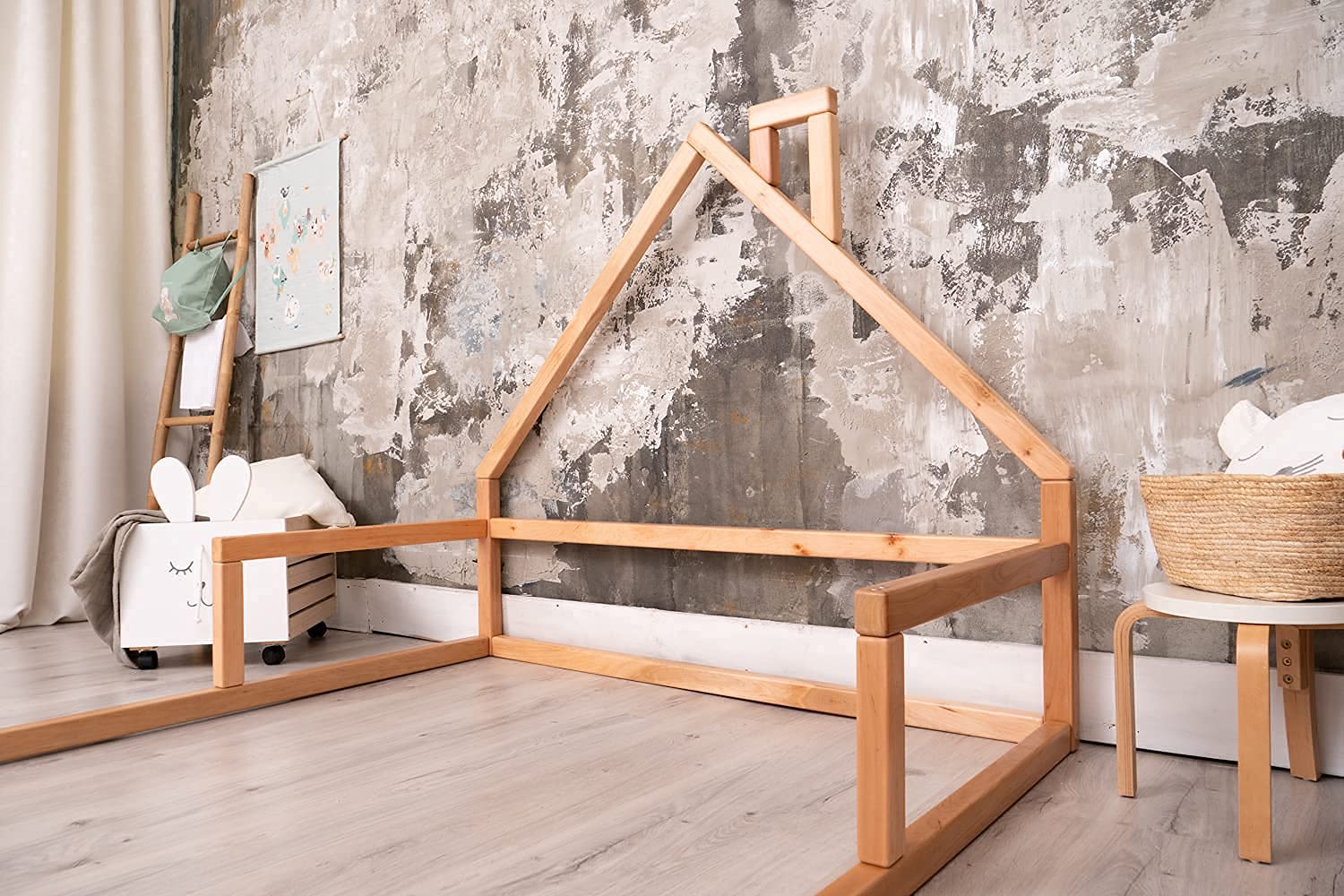 Floor Bed House Frame Toddler Bed Montessori Toddler House Bed