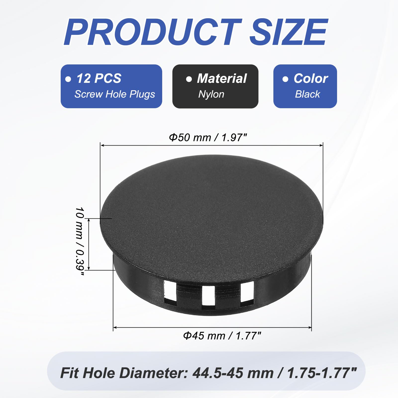 PATIKIL 45mm/1-3/4" Plastic Hole Plugs - Image 2