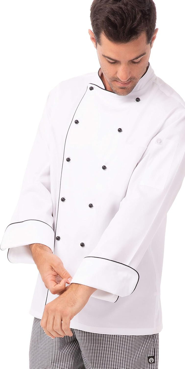 Chef Works Men's Newport Executive Chef Coat: Clothing, Shoes & Jewelry