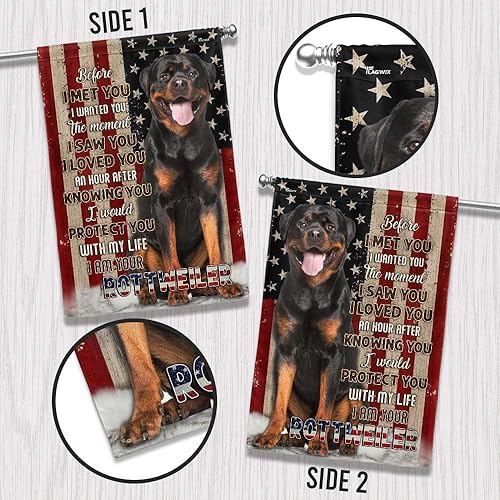 Miniatura 3 de Flags-I Am Your Rottweiler - Bandera de casa (29.5 x 39.5 pulgadas) - Banderas de jardín de poliéster de alta calidad, banderas decorativas para