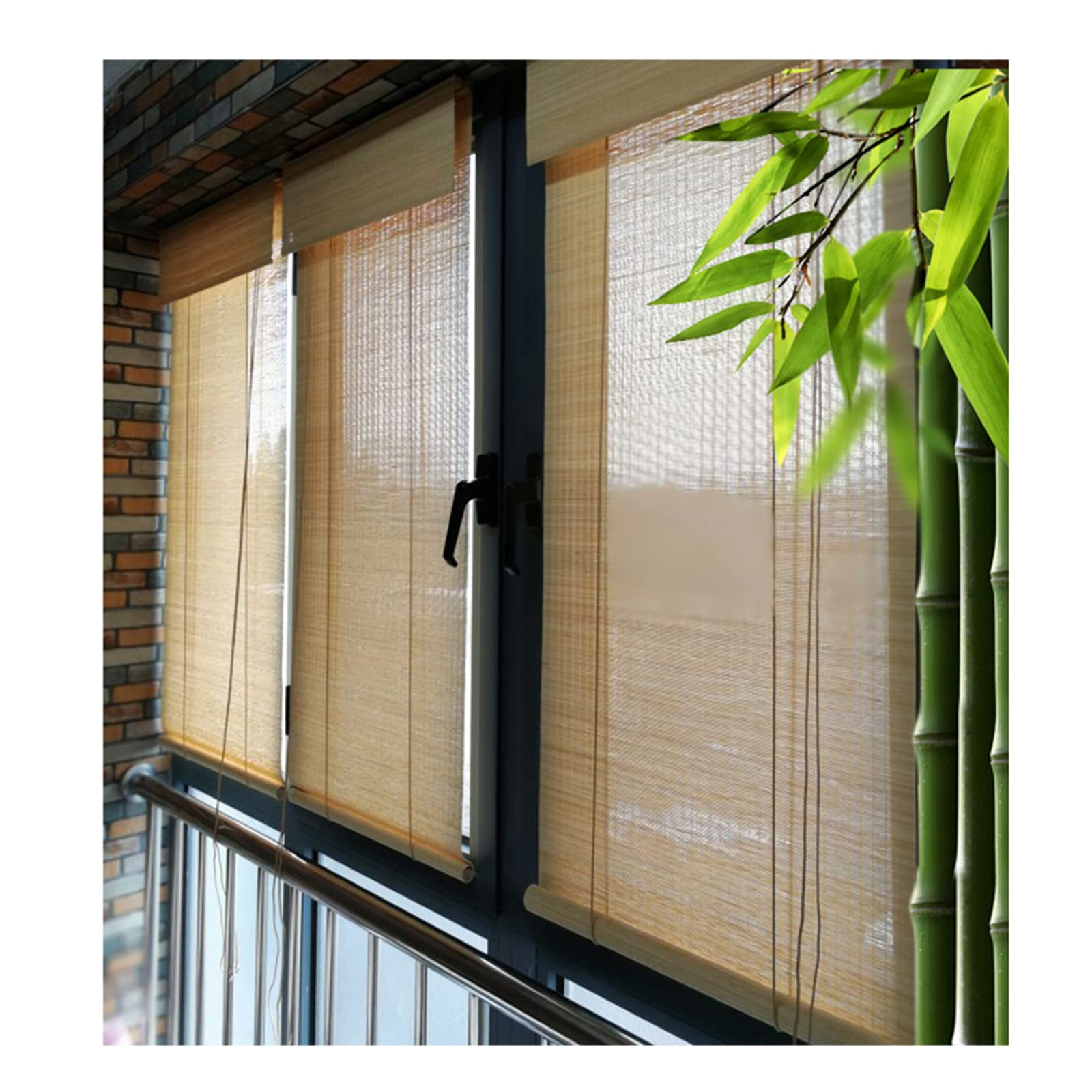 Tenda Bamboo,Tende in Bambù, Tende Avvolgibili Tende Per Veranda Tenda Da Esterno Tenda Avvolgibile Per Esterni Schermata Per Privacy Per Gazebo Pergolato,W130xH280cm/W51.18xH110.23in