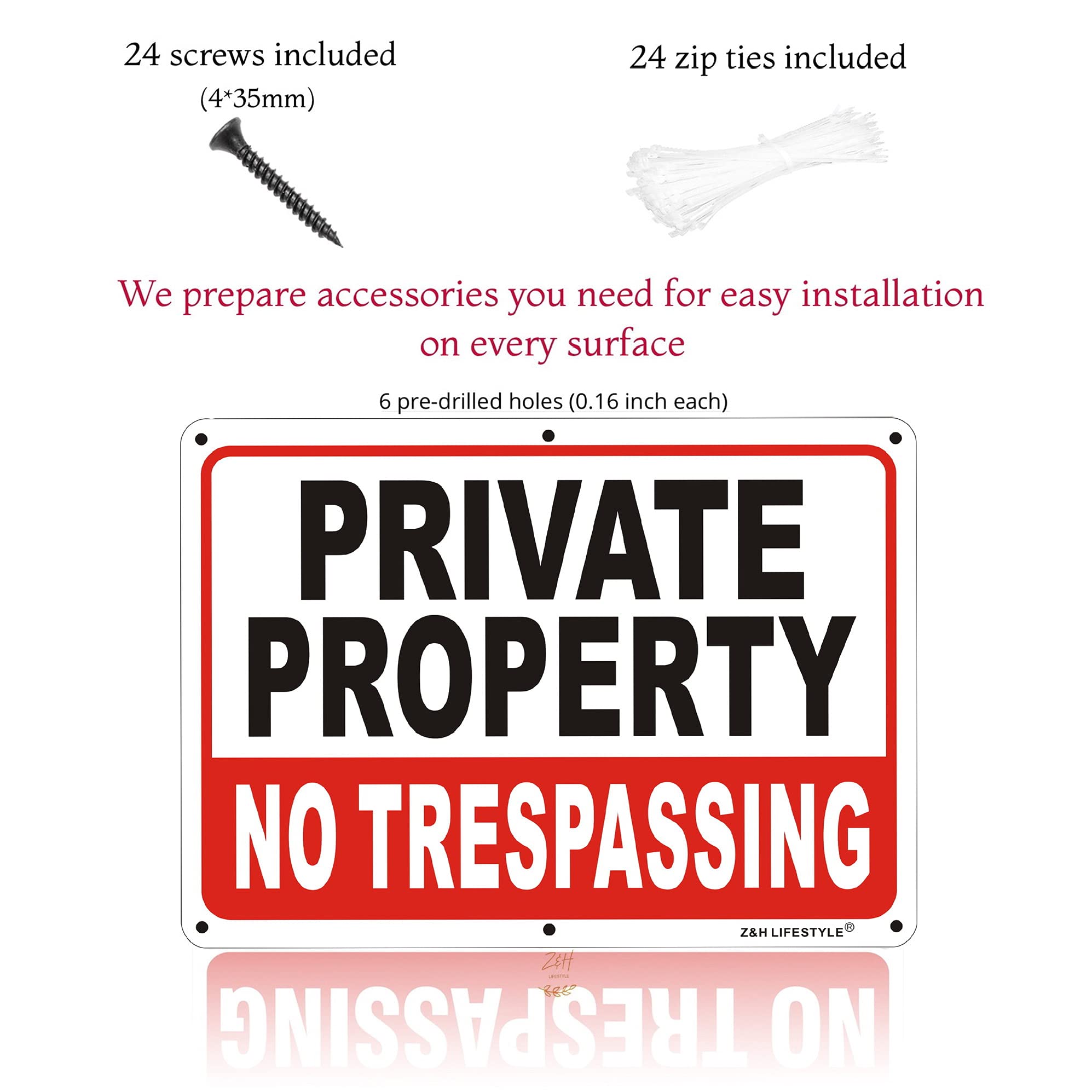 Amazon.com: 4-Pack Metal No Trespassing Signs Private Property 10 x 7 inch Rust Free 0.04 Aluminum - UV Printed, Reflective, Weatherproof, Easy to Read & Mount, Sturdy - Outdoor Keep Out Sign amazon-com-4-pack-metal-no-trespassing-signs-private-property-10-x-7-inch-rust-free-0-04-aluminum-uv-printed-reflective-weatherproof-easy-to-read-mount-sturdy-outdoor-keep-out-sign