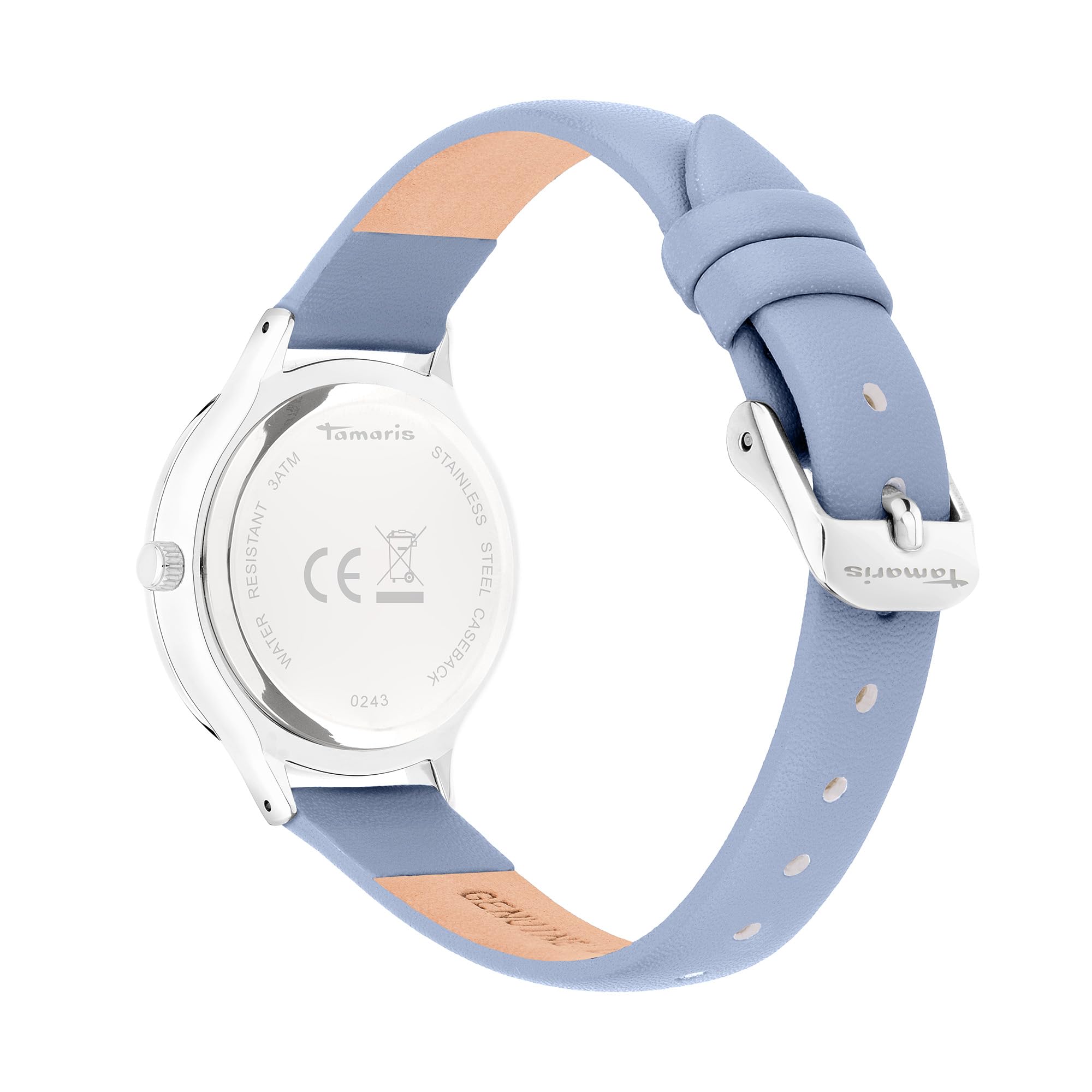 Tamaris Zegarek damski - okrągły - srebrny - 34 mm - elegancki zegarek damski z metalu z mechanizmem kwarcowym - analogowy zegarek na rękę - wodoszczelny 3 ATM - odporny na zarysowania