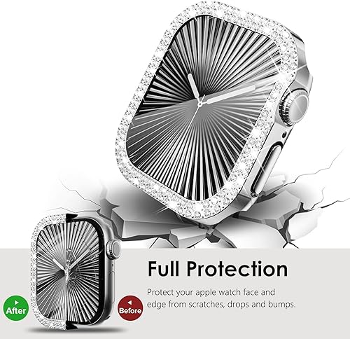 Miniatura 244 de KADES - Funda protectora brillante compatible con Apple Watch Series SE, SE 2022, 6, 5 y 4 de 44 mm, con protector de pantalla incorporado