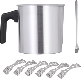 Candle Wax Melter for Candle Making, Candle Wax Melting Pot, Candle Making Supplies Candle Pouring Pitcher with with Metal Candle Wick Hodlers
