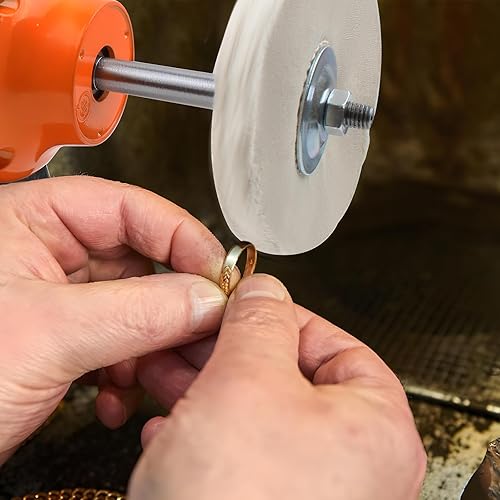 Miniatura 8 de TOOLSPACE Pulidora de banco de 6 pulgadas, máquina pulidora y pulidora para metal, joyas, cuchillos, madera, jade y plástico (6 pulgadas)