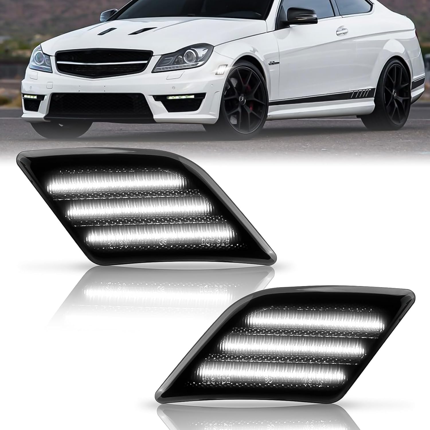 Bestview LED Side Marker Lights Compatible with W204