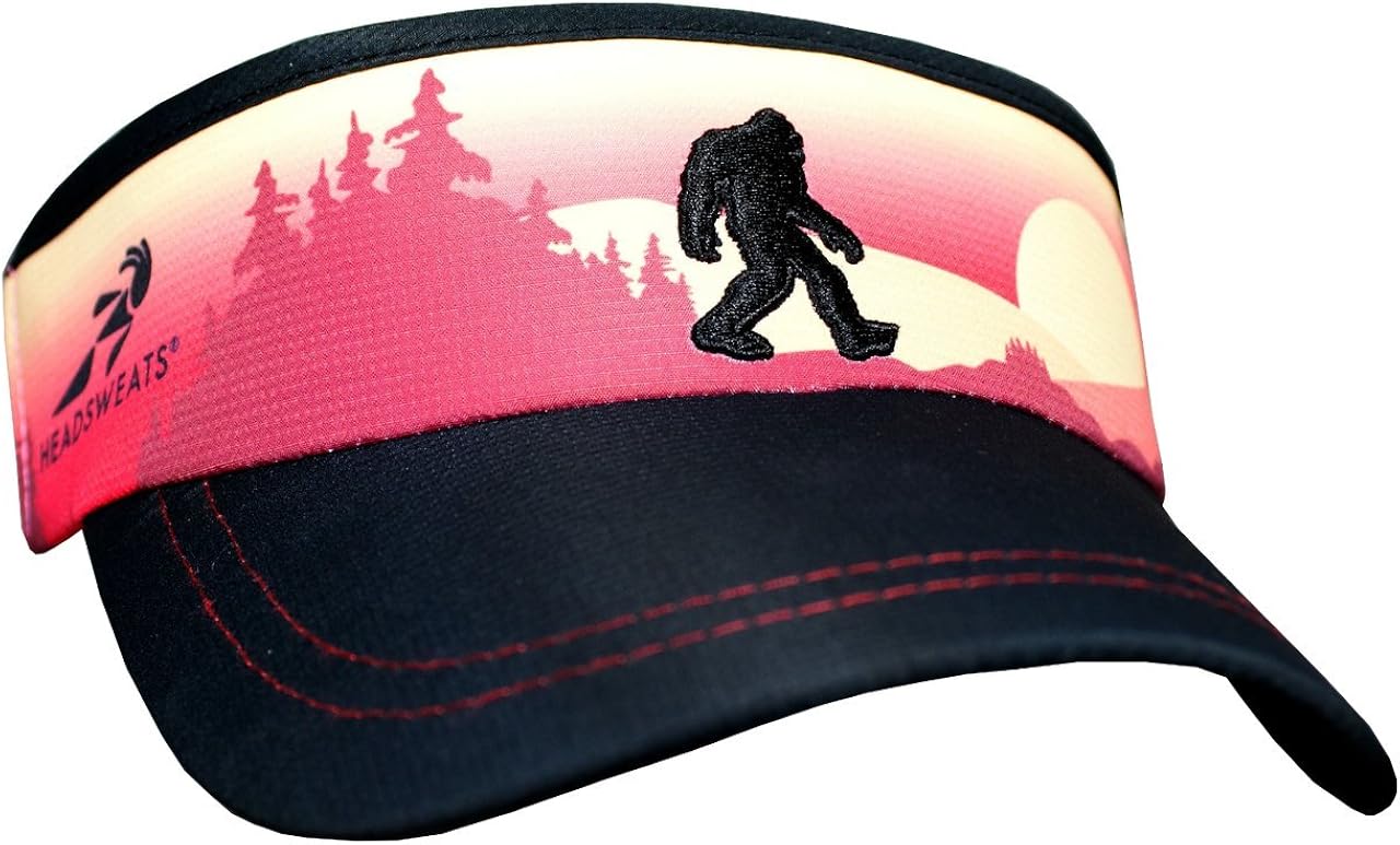 Headsweats Standard Lightweight Performance Running Visor for Men and Women Bigfoot, Black/Orange, One Size : Clothing, Shoes & Jewelry