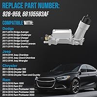 Vista 2 de 926-876 Enfriador de Aceite de Motor de Aluminio, Adaptador de Carcasa de Filtro de Aceite Para Chrysler 200 300 2011-2016, Dodge Charger Challenger