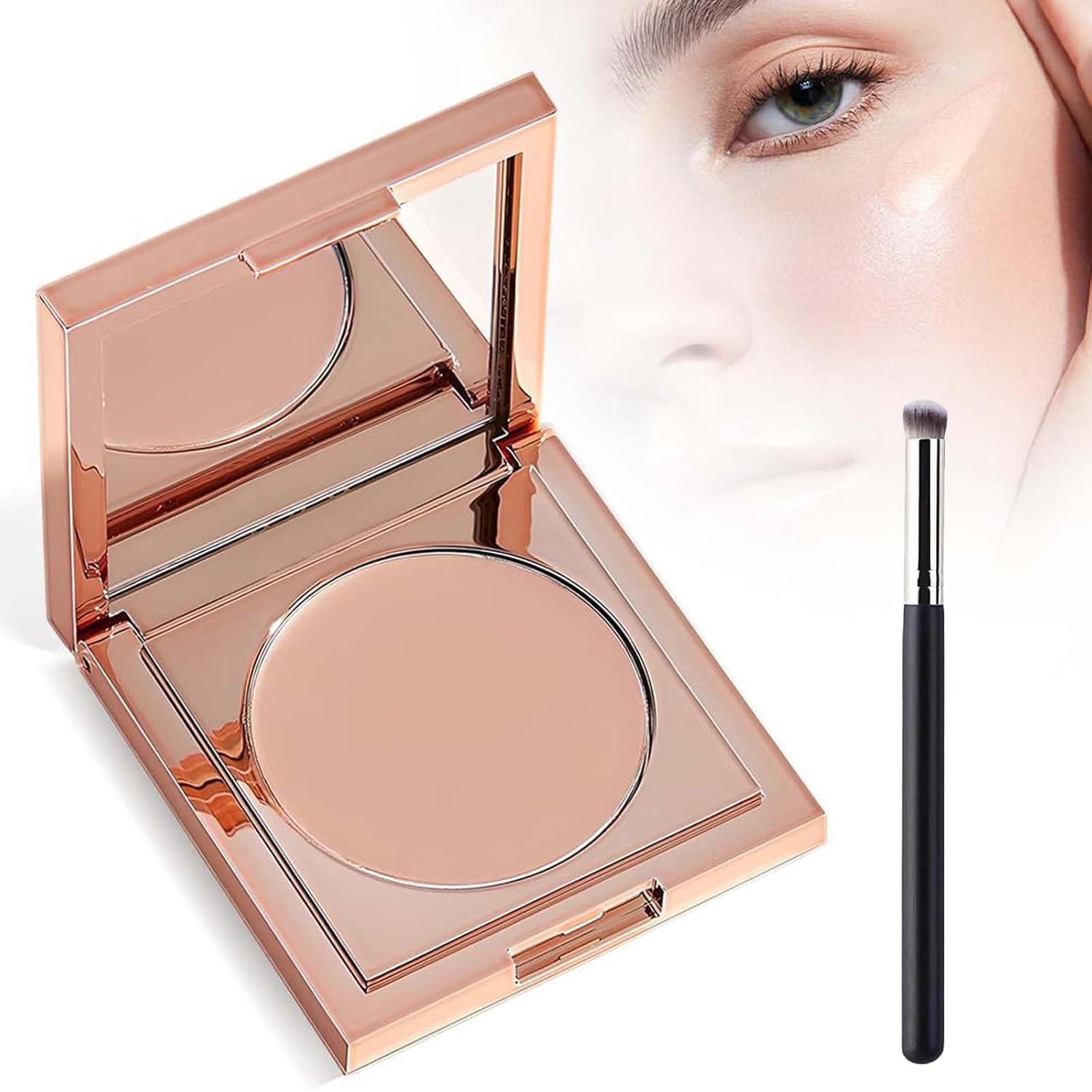 Undereye Dark Circle Corrector, Portable Brush Concealer, Easily Conceals Dark Circles, Designed for Women, Moisturizing, Brightening Effect (Light-Medium Peach, #01) Undereye Dark Circle Corrector, Portable Brush Concealer, Easily Conceals Dark Circles, Designed for Women, Moisturizing, Brightening Effect (Light-Medium Peach, #01)