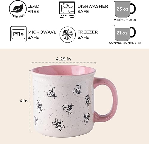 Miniatura 46 de AmorArc Juego de 2 tazas de café de cerámica grandes de 22 onzas, tazas de gran tamaño con mango grande para hombres, mujeres, papá, mamá, taza