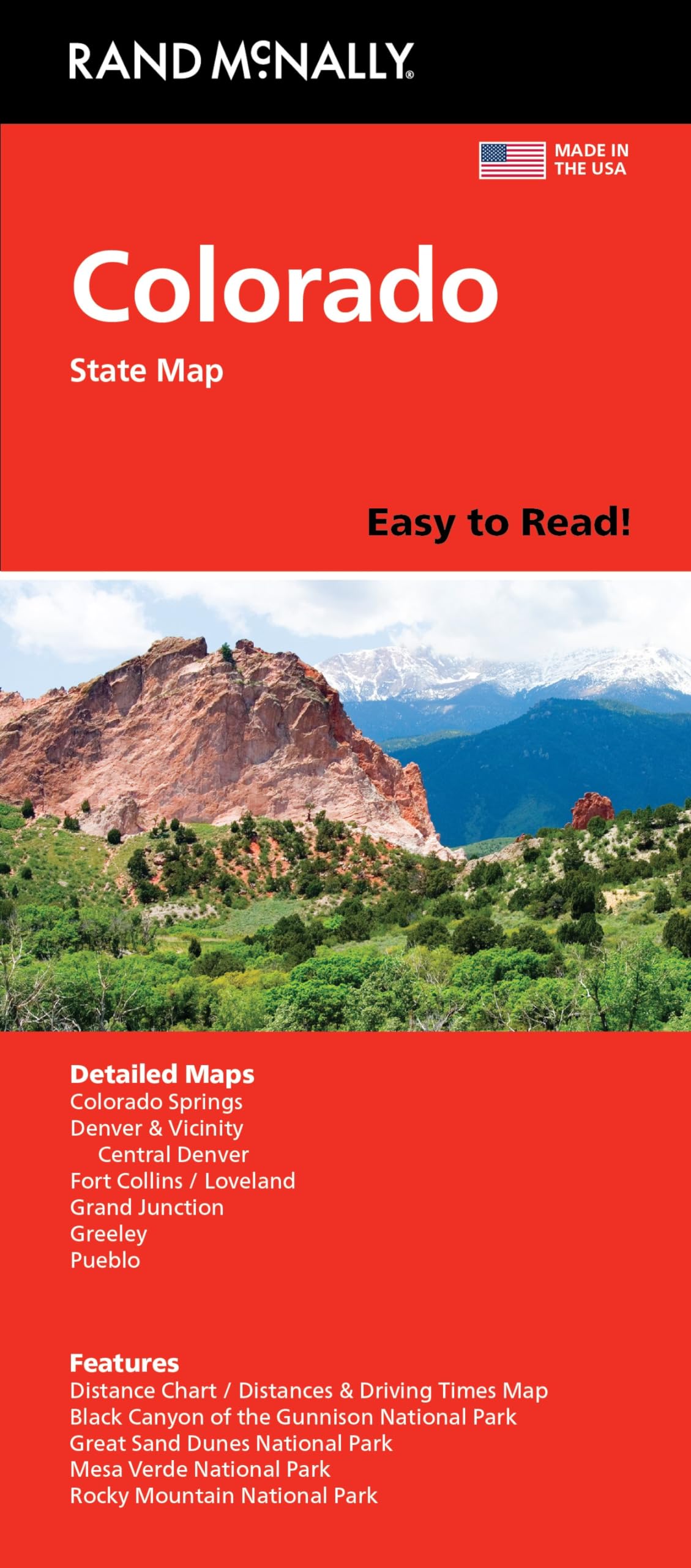 Rand McNally Easy to Read: Colorado State Map