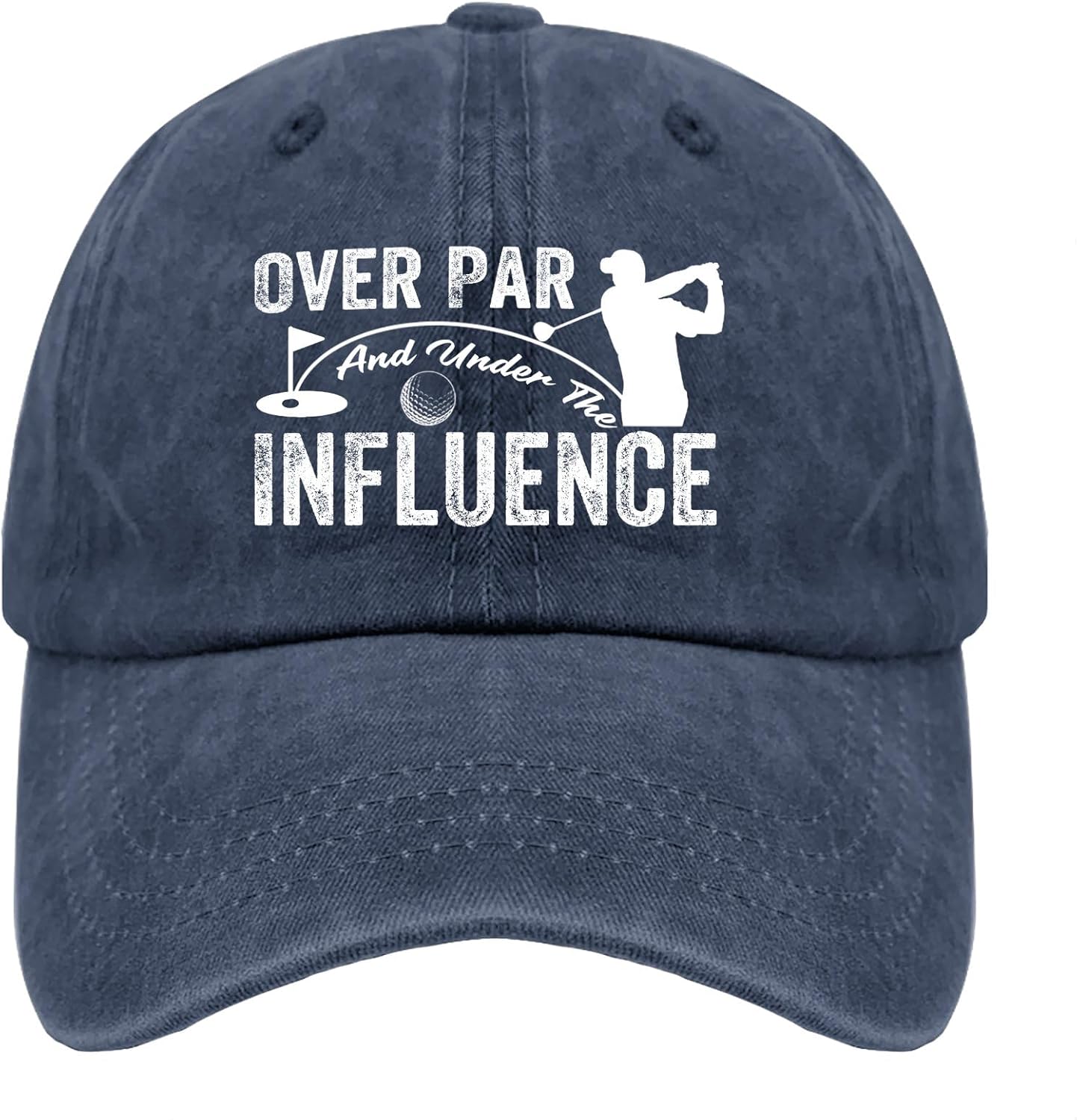 Over Par and Under The Influence Hats for Men Women Bucket Trucker Funny - Image 8