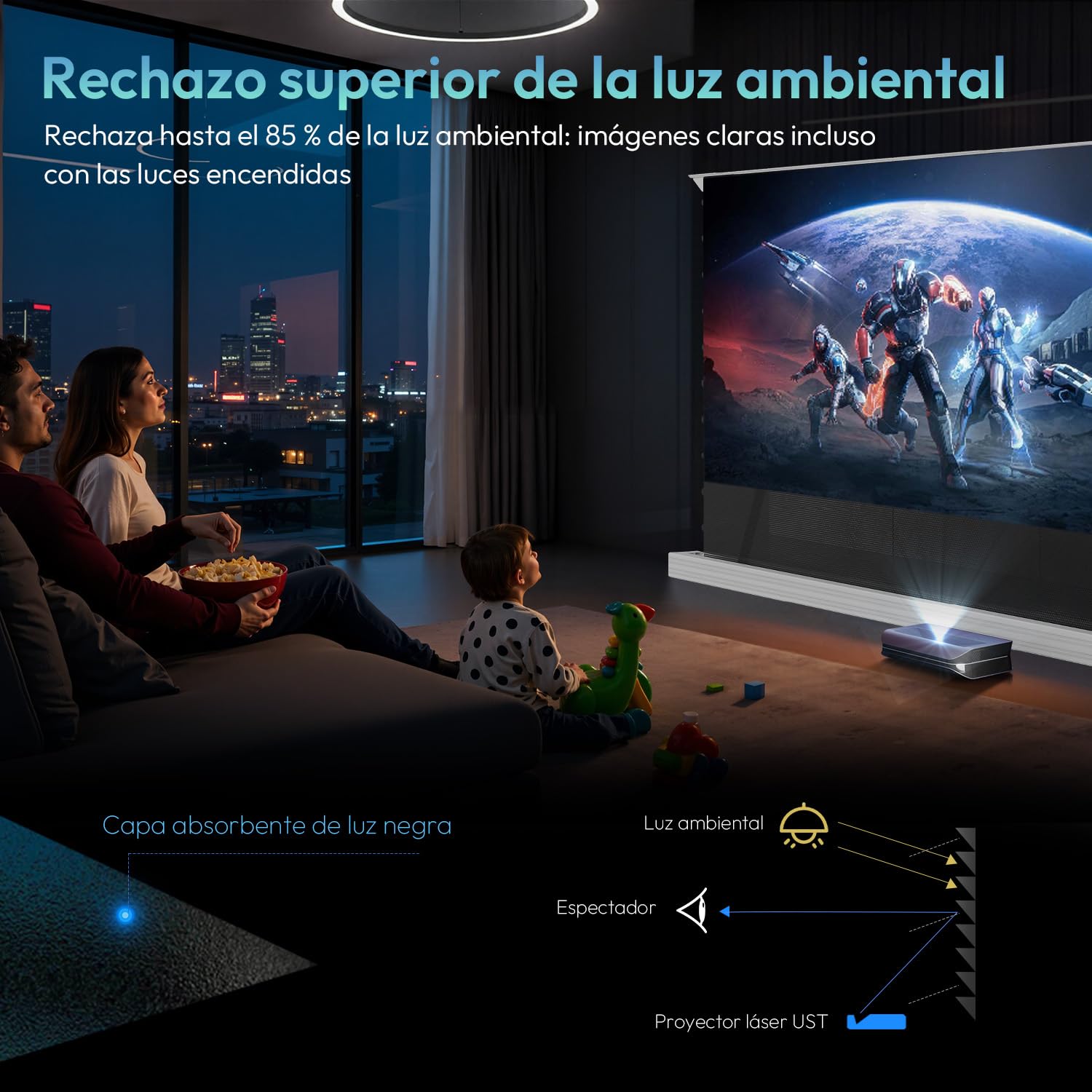 Pantalla de Proyección Motorizada ALR CLR UST 100 Pulgadas