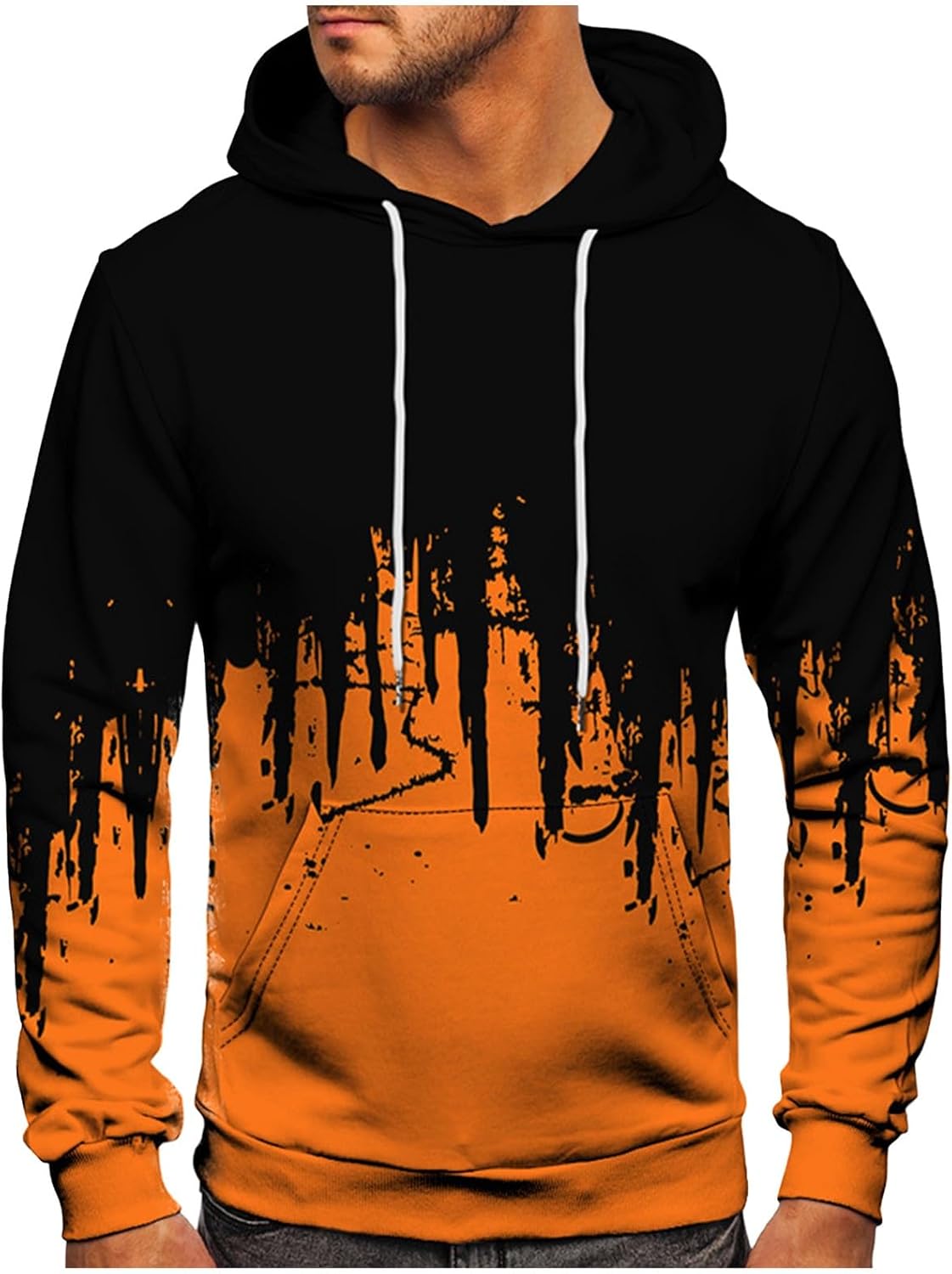 Ymosrh Men's Sweatshirts Graphic Hoodies Pullover Sweatshirts Casual Drawstring Tops With Pockets Hoodies Pullover, S-5XL
