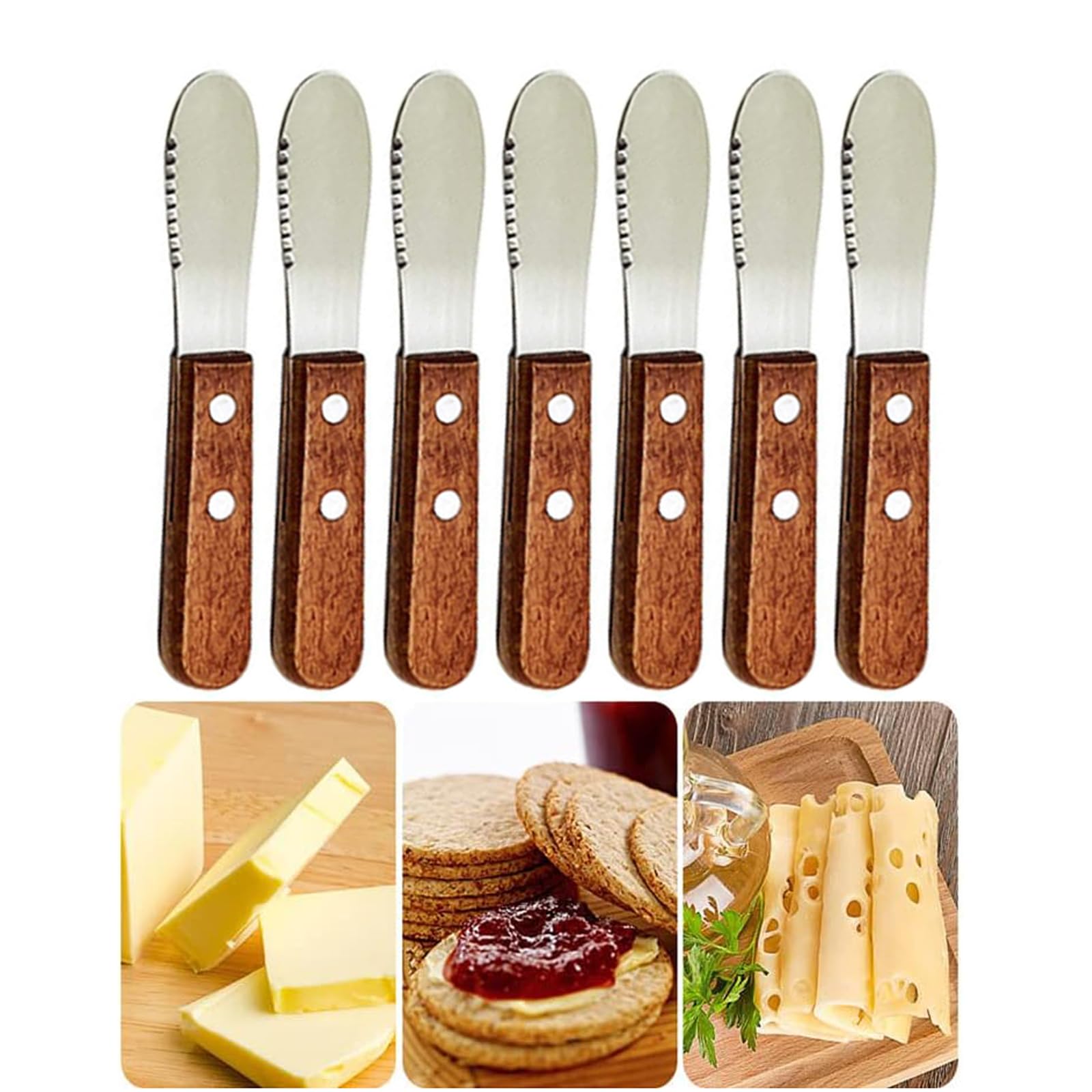 QYCX 6 Pcs/Pack 8 Inch Stainless Steel Straight Edge Wide Butter ...