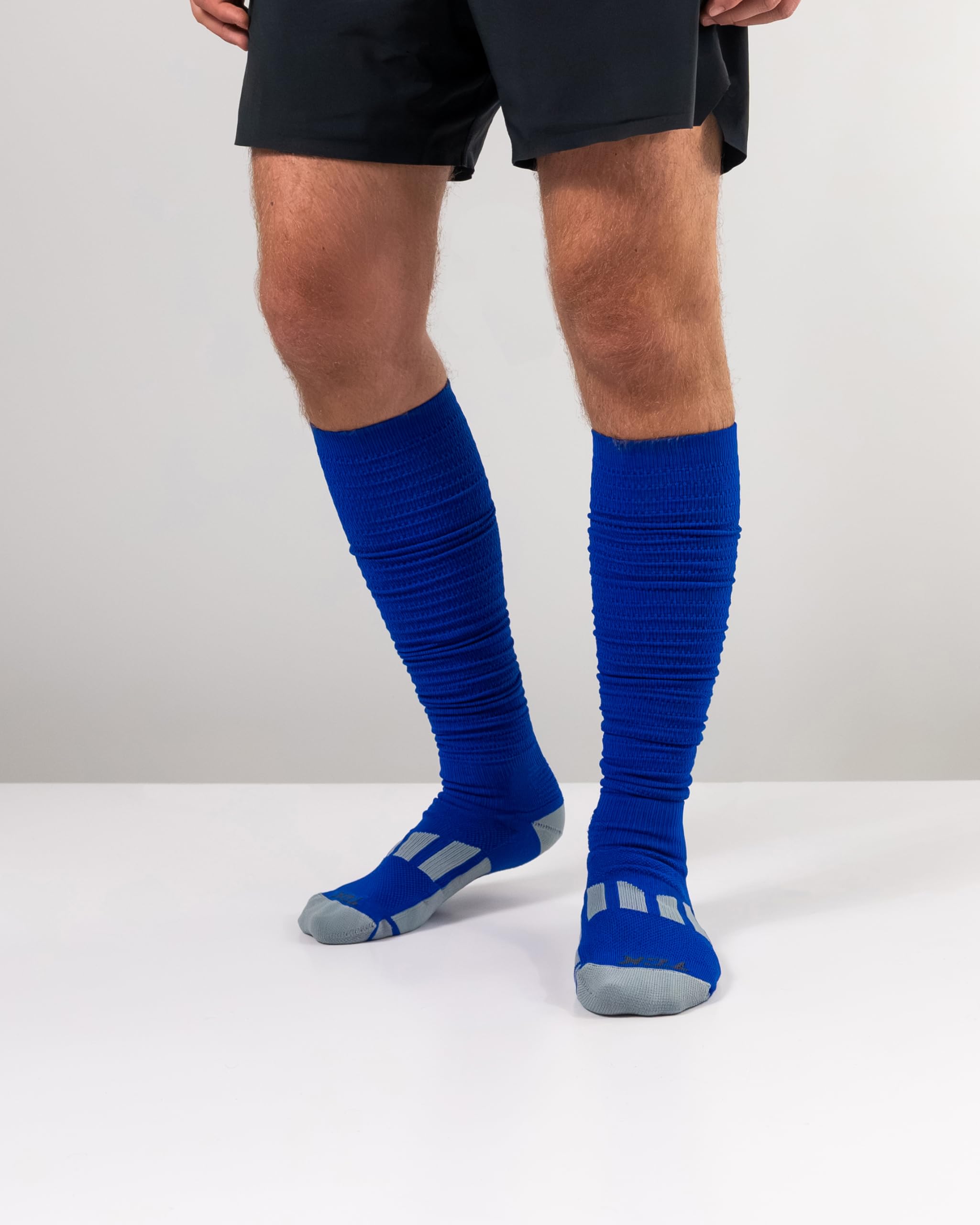 Calcetines de fútbol pre-apretados, extra largos que absorben la humedad sobre la pantorrilla para jóvenes, niños y hombres, fabricados en Estados Unidos