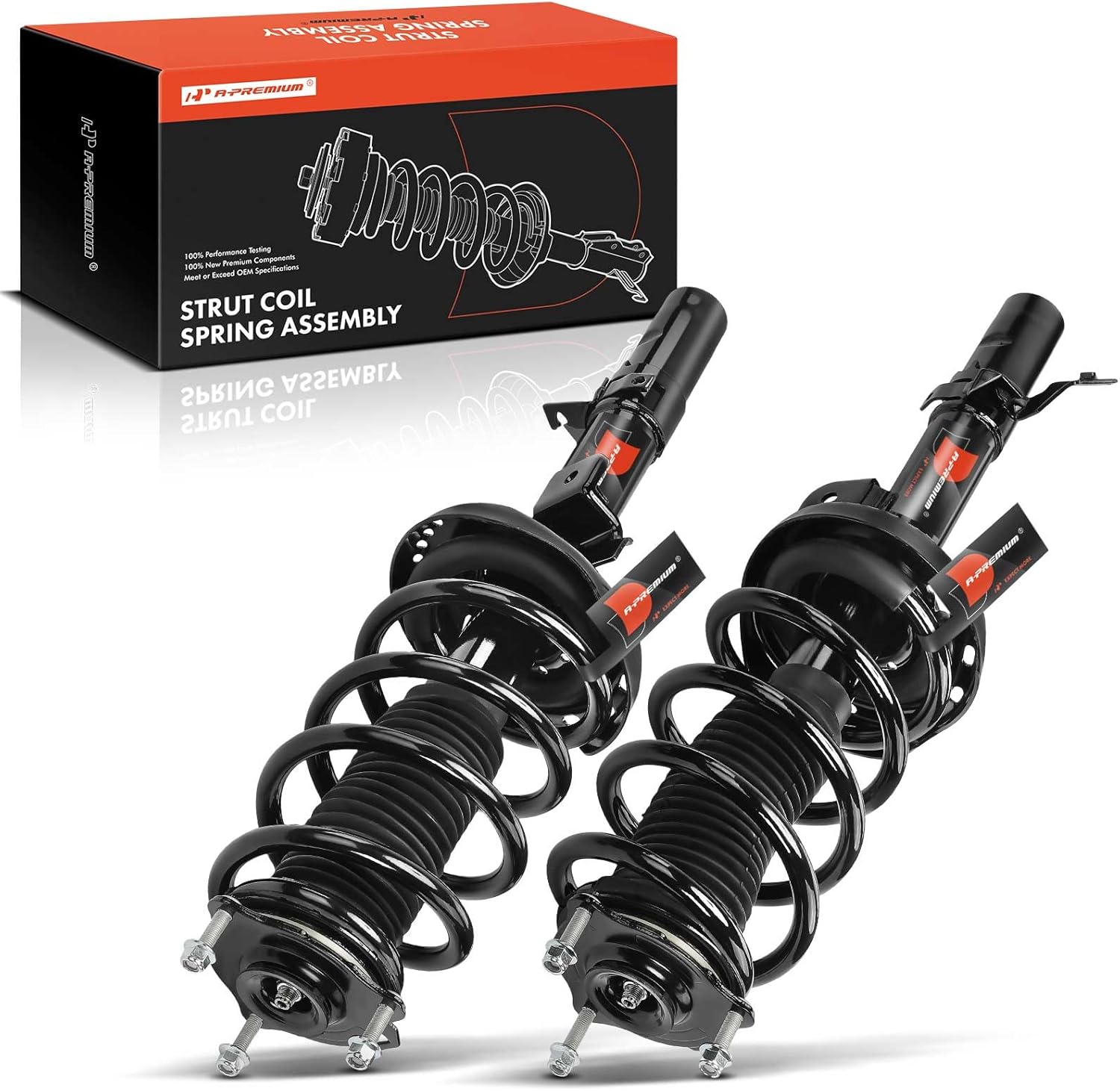 A-Premium Front Complete Struts Compatible with Acura MDX 2014-2020 - 2x Replacement Suspension Shock Absorber with Coil Spring Assembly
