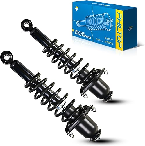 PHILTOP Amortiguador completo trasero compatible con Corolla 2009 2010 2011 2012 2013 172599L 172599R con conjuntos de resorte helicoidal SAA667