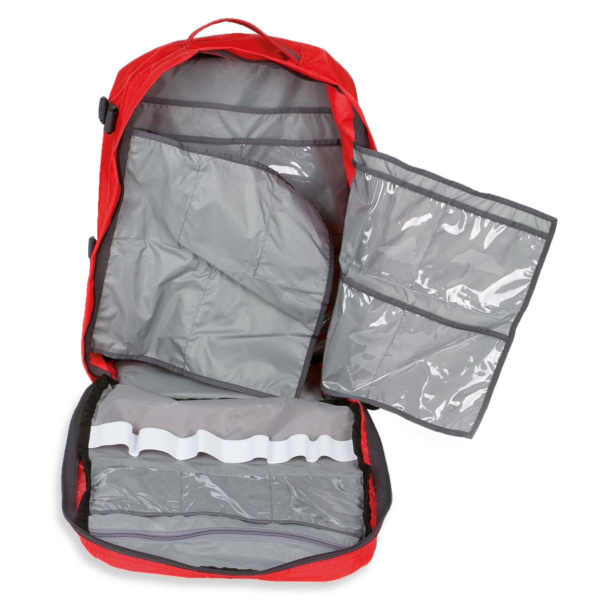 Tatonka First Aid Pack 20 l (bez zawartości) – plecak pierwszej pomocy z paskami odblaskowymi 3M, dużą komorą główną i funkcjonalnym podziałem, do samodzielnego napełniania, pojemność 20 litrów