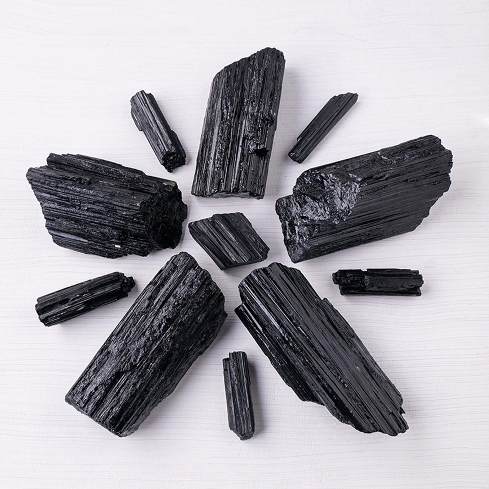 Pietra Grezza di Cristallo Naturale di Tormalina Nera Pietra Grezza di Cristallo di Tormalina Nera Ornamenti di Pietra Grezza di Cristallo,200~300g
