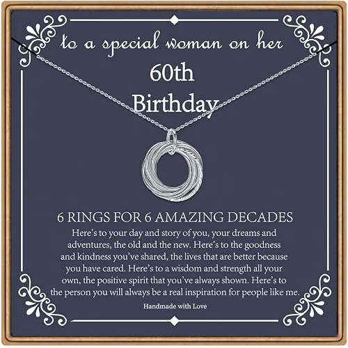 IEFLIFE Milestone Birthday Necklace for Women - Sterling Silver Chain & Message Card