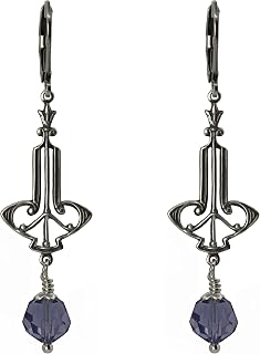 Art Deco, Edwardian style Earrings with Crystal Element Beads